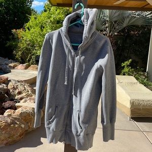 Vintage Gap Hooded Sweatshirt, Gray, Zip Front, Size XL
